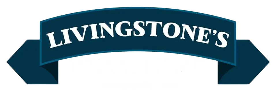 Livingstones freehouse Logo White Outline | Pubs near me